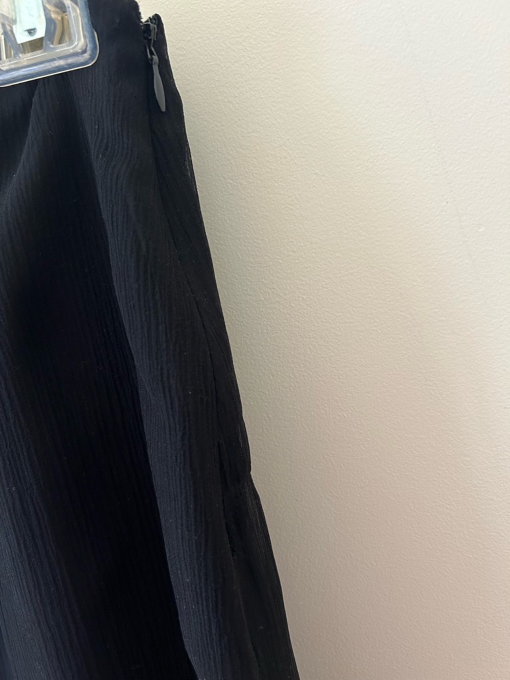 Vintage 90s Black Silk Midi Skirt with Crochet and Beaded Details
Size: M
GUC - Picture 10 of 12